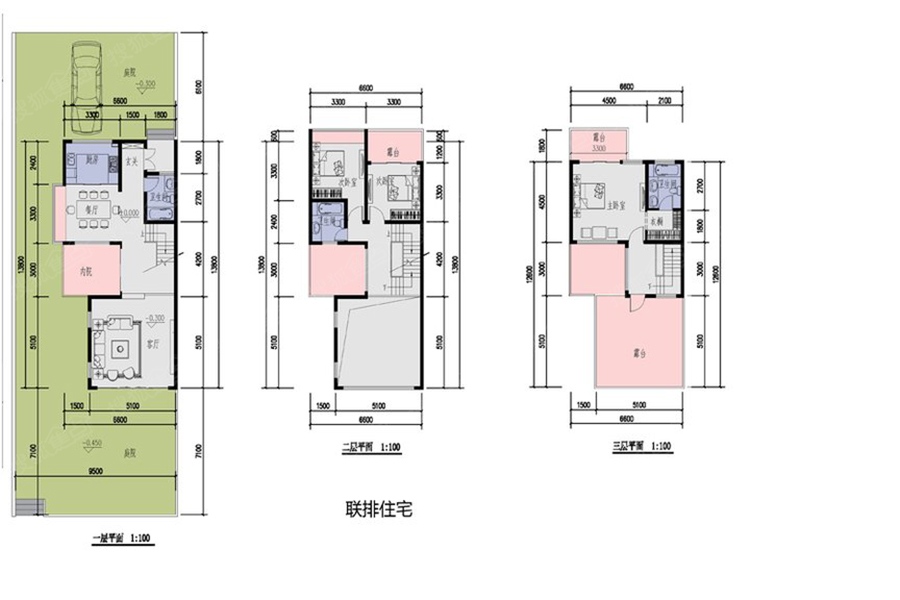 联排别墅户型图户型