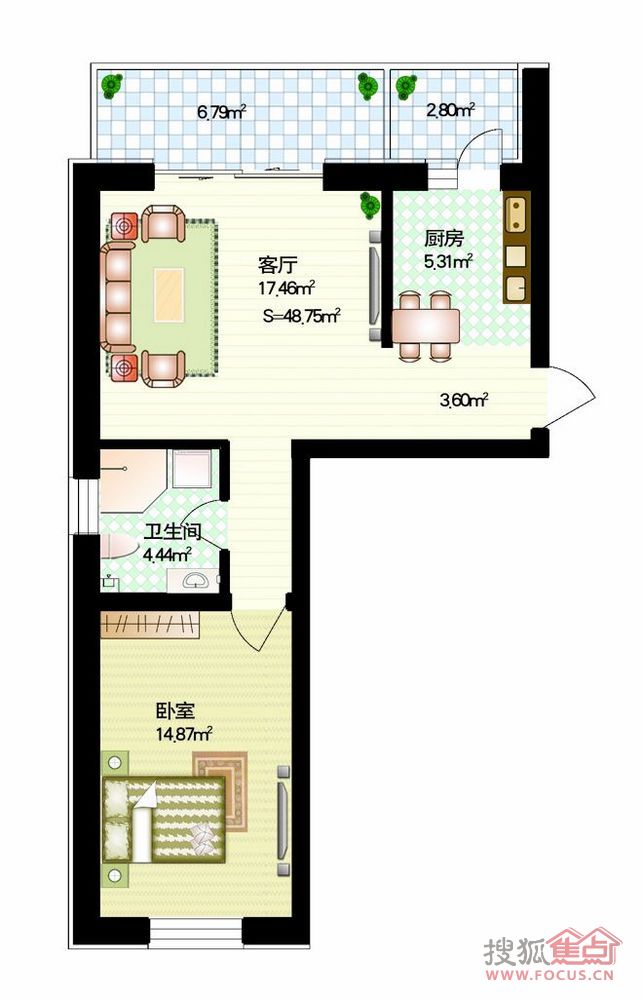 75㎡_红星家园户型图