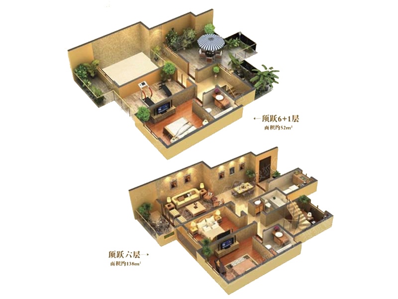 江月府四居室D1顶跃_江月府户型图-南京搜狐焦点网