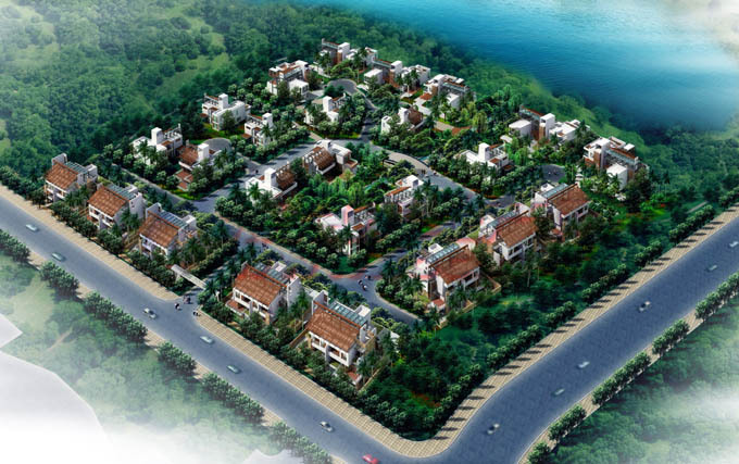 鲁三亚湾高3区项目别墅效果图别墅丽宫-鳽鳽比翼图片