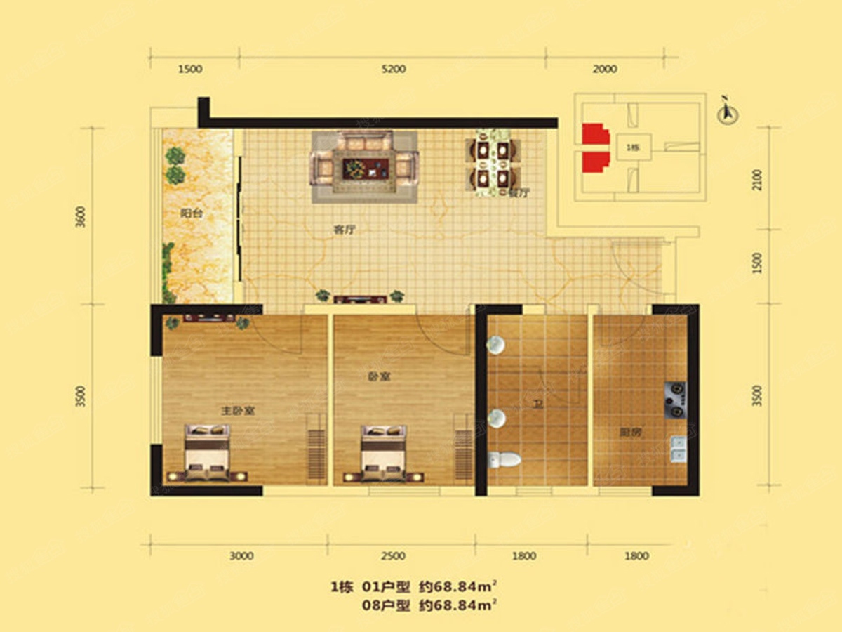 府河名居二居室01/08_府河名居户型图-深圳搜狐焦点网