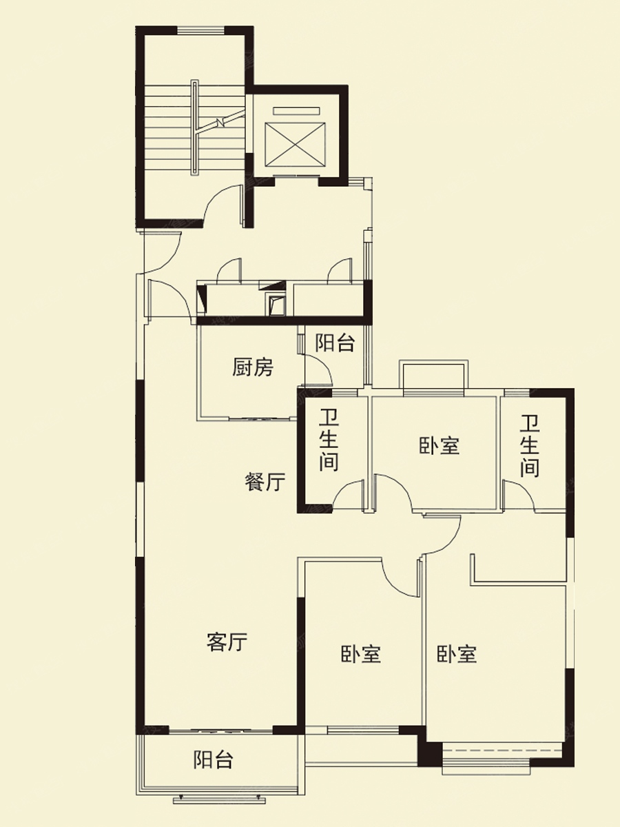 中海铂宫央墅三居室三居_中海铂宫央墅户型图-济南搜狐焦点网